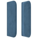 vidaXL Tăblie pat cu aripioare albastru închis 103x16x78/88 cm catifea
