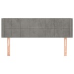 vidaXL Tăblie de pat cu aripioare gri deschis 147x16x78/88 cm catifea vidaXL Tăblie de pat cu aripioare gri deschis 147x16x78/88 cm catifea