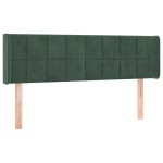 vidaXL Tăblie de pat cu aripioare verde închis 147x16x78/88 cm catifea
