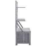 vidaXL Cutie depozitare cu spalier, gri 99x55x160 cm lemn masiv acacia vidaXL Cutie depozitare cu spalier, gri 99x55x160 cm lemn masiv acacia