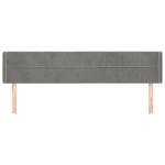 vidaXL Tăblie de pat cu aripioare gri deschis 163x16x78/88 cm catifea