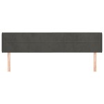 vidaXL Tăblie de pat cu aripioare gri închis 163x16x78/88 cm catifea vidaXL Tăblie de pat cu aripioare gri închis 163x16x78/88 cm catifea
