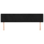 vidaXL Tăblie de pat cu aripioare negru 163x16x78/88 cm catifea vidaXL Tăblie de pat cu aripioare negru 163x16x78/88 cm catifea