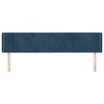 vidaXL Tăblie pat cu aripioare albastru închis 163x16x78/88 cm catifea