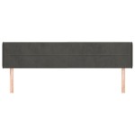 vidaXL Tăblie de pat cu aripioare gri închis 183x16x78/88 cm catifea vidaXL Tăblie de pat cu aripioare gri închis 183x16x78/88 cm catifea