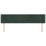vidaXL Tăblie de pat cu aripioare verde închis 183x16x78/88 cm catifea vidaXL Tăblie de pat cu aripioare verde închis 183x16x78/88 cm catifea