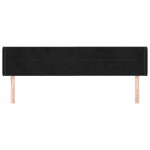 vidaXL Tăblie de pat cu aripioare negru 203x16x78/88 cm catifea