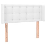 vidaXL Tăblie de pat cu aripioare alb 83x16x78/88 cm piele ecologică vidaXL Tăblie de pat cu aripioare alb 83x16x78/88 cm piele ecologică
