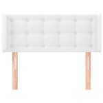 vidaXL Tăblie de pat cu aripioare alb 93x16x78/88 cm piele ecologică
