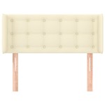 vidaXL Tăblie de pat cu aripioare crem 93x16x78/88 cm piele ecologică vidaXL Tăblie de pat cu aripioare crem 93x16x78/88 cm piele ecologică