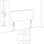 vidaXL Tăblie de pat cu aripioare crem 93x16x78/88 cm piele ecologică vidaXL Tăblie de pat cu aripioare crem 93x16x78/88 cm piele ecologică