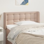 vidaXL Tăblie pat cu aripioare cappuccino 93x16x78/88 cm piele eco