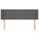 vidaXL Tăblie de pat cu aripioare gri 147x16x78/88 cm piele ecologică