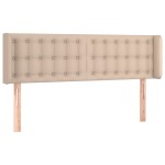 vidaXL Tăblie pat cu aripioare cappuccino 147x16x78/88cm piele eco