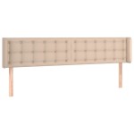 vidaXL Tăblie pat cu aripioare cappuccino 163x16x78/88 cm piele eco vidaXL Tăblie pat cu aripioare cappuccino 163x16x78/88 cm piele eco