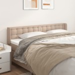 vidaXL Tăblie pat cu aripioare cappuccino 163x16x78/88 cm piele eco vidaXL Tăblie pat cu aripioare cappuccino 163x16x78/88 cm piele eco