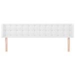 vidaXL Tăblie de pat cu aripioare alb 183x16x78/88 cm piele ecologică vidaXL Tăblie de pat cu aripioare alb 183x16x78/88 cm piele ecologică