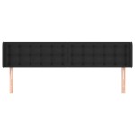 vidaXL Tăblie de pat cu aripioare negru 203x16x78/88cm piele ecologică