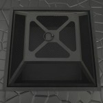 vidaXL Vatră de foc pentru grădină, cu vătrai, 81x81x47 cm, oțel, XXL