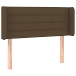 vidaXL Tăblie de pat cu aripioare maro închis 83x16x78/88 cm textil