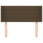 vidaXL Tăblie de pat cu aripioare maro închis 83x16x78/88 cm textil