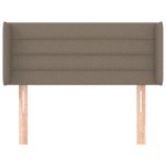 vidaXL Tăblie de pat cu aripioare gri taupe 83x16x78/88 cm textil