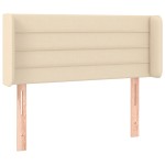 vidaXL Tăblie de pat cu aripioare crem 83x16x78/88 cm textil vidaXL Tăblie de pat cu aripioare crem 83x16x78/88 cm textil