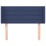 vidaXL Tăblie de pat cu aripioare albastru 83x16x78/88 cm textil vidaXL Tăblie de pat cu aripioare albastru 83x16x78/88 cm textil