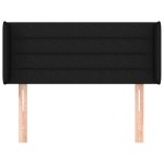vidaXL Tăblie de pat cu aripioare negru 93x16x78/88 cm textil
