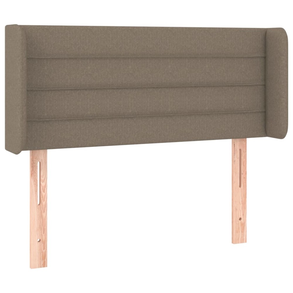 vidaXL Tăblie de pat cu aripioare gri taupe 93x16x78/88 cm textil