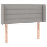 vidaXL Tăblie de pat cu aripioare gri deschis 103x16x78/88 cm textil