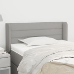 vidaXL Tăblie de pat cu aripioare gri deschis 103x16x78/88 cm textil