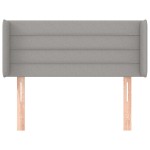 vidaXL Tăblie de pat cu aripioare gri deschis 103x16x78/88 cm textil