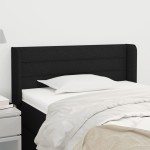vidaXL Tăblie de pat cu aripioare negru 103x16x78/88 cm textil