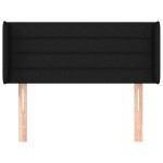 vidaXL Tăblie de pat cu aripioare negru 103x16x78/88 cm textil