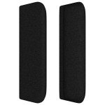 vidaXL Tăblie de pat cu aripioare negru 103x16x78/88 cm textil
