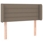 vidaXL Tăblie de pat cu aripioare gri taupe 103x16x78/88 cm textil