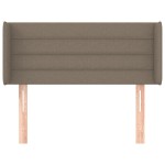 vidaXL Tăblie de pat cu aripioare gri taupe 103x16x78/88 cm textil