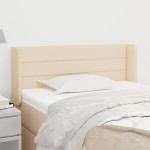 vidaXL Tăblie de pat cu aripioare crem 103x16x78/88 cm textil vidaXL Tăblie de pat cu aripioare crem 103x16x78/88 cm textil