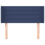 vidaXL Tăblie de pat cu aripioare albastru 103x16x78/88 cm textil vidaXL Tăblie de pat cu aripioare albastru 103x16x78/88 cm textil