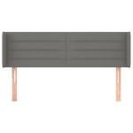 vidaXL Tăblie de pat cu aripioare gri închis 147x16x78/88 cm textil