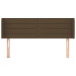 vidaXL Tăblie de pat cu aripioare maro închis 147x16x78/88 cm textil