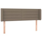 vidaXL Tăblie de pat cu aripioare gri taupe 147x16x78/88 cm textil