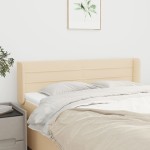 vidaXL Tăblie de pat cu aripioare crem 147x16x78/88 cm textil vidaXL Tăblie de pat cu aripioare crem 147x16x78/88 cm textil