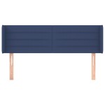vidaXL Tăblie de pat cu aripioare, albastru, 147x16x78/88 cm textil vidaXL Tăblie de pat cu aripioare, albastru, 147x16x78/88 cm textil