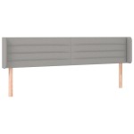 vidaXL Tăblie de pat cu aripioare gri deschis 163x16x78/88 cm textil