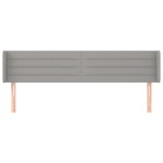 vidaXL Tăblie de pat cu aripioare gri deschis 163x16x78/88 cm textil