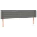 vidaXL Tăblie de pat cu aripioare gri închis 163x16x78/88 cm textil vidaXL Tăblie de pat cu aripioare gri închis 163x16x78/88 cm textil