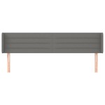 vidaXL Tăblie de pat cu aripioare gri închis 163x16x78/88 cm textil vidaXL Tăblie de pat cu aripioare gri închis 163x16x78/88 cm textil