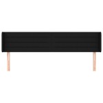 vidaXL Tăblie de pat cu aripioare negru 163x16x78/88 cm textil